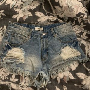 Forever 21 distressed shorts